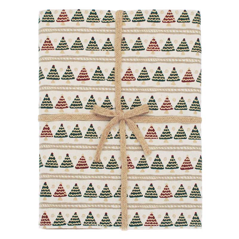 Walton &amp; Co Christmas Tree Stripe Tablecloth image 0