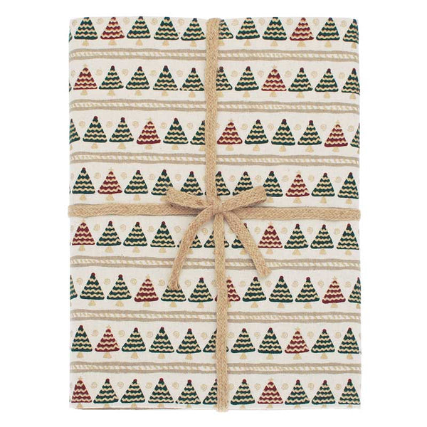 Walton &amp; Co Christmas Tree Stripe Tablecloth image 1