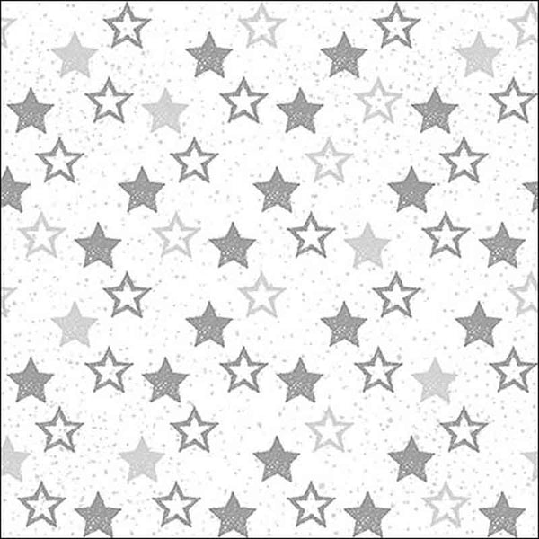 Ambiente Paper Napkins - Silver Stars All Over (Pack of 20) image 0