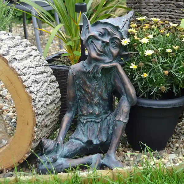 Home & Garden UK Pixie Sitting Garden Statue image 0