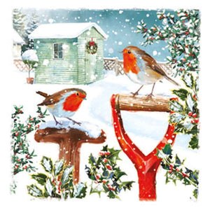 Ling Design Small Deluxe Cards - Garden Robins (Pack of 12) image 2
