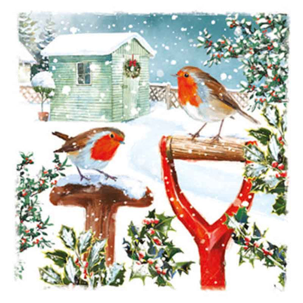 Ling Design Small Deluxe Cards - Garden Robins (Pack of 12) image 2