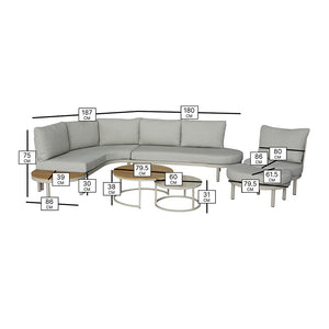Bramblecrest Miami 5-Seater L-Shape Outdoor Sofa Set image 16