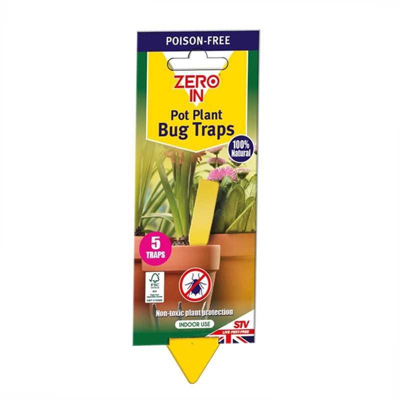 Zero In Pot Plant Bug Traps 5 Pack image 0