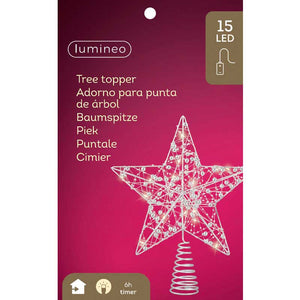 Lumineo LED Silver Star Tree Topper image 2