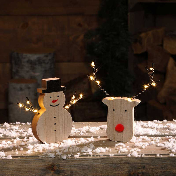 NOMA Wooden Snowman or Reindeer (Assorted Designs) image 0