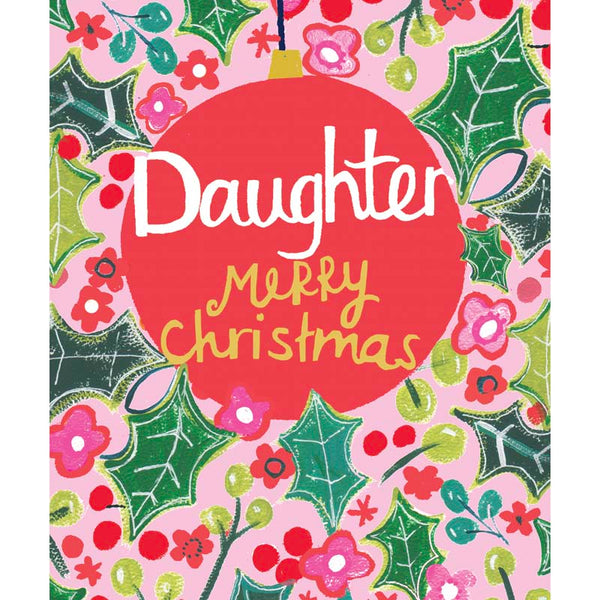Paper Salad Daughter Bauble Merry Christmas Card image 0