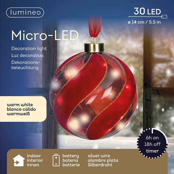 Lumineo Micro LED Hanging Red Ball image 1