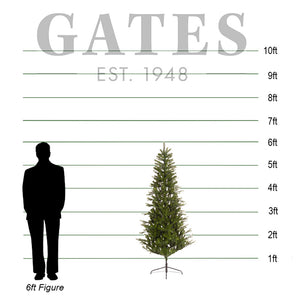 Everlands Idaho Fir Slim Artificial Christmas Tree - 6ft / 1.8m image 1
