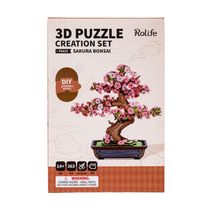 Robotime Sakura Bonsai DIY Wooden 3D Puzzle image 1
