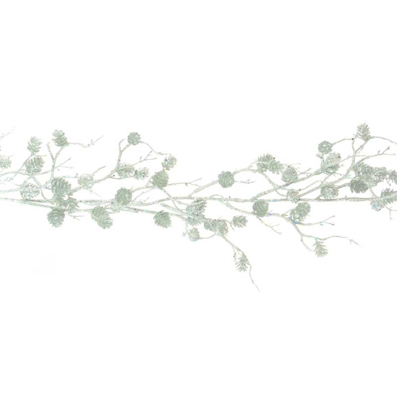 Floralsilk Sparkle Pinecone Garland image 0