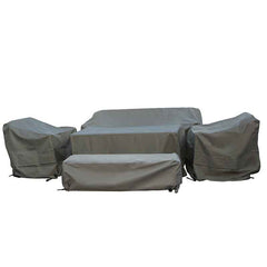 Bramblecrest Covers for Aluminium 3 Seater Sofa Set with Rectangular Table, 2 Chairs &amp; 1 Long Bench image 0