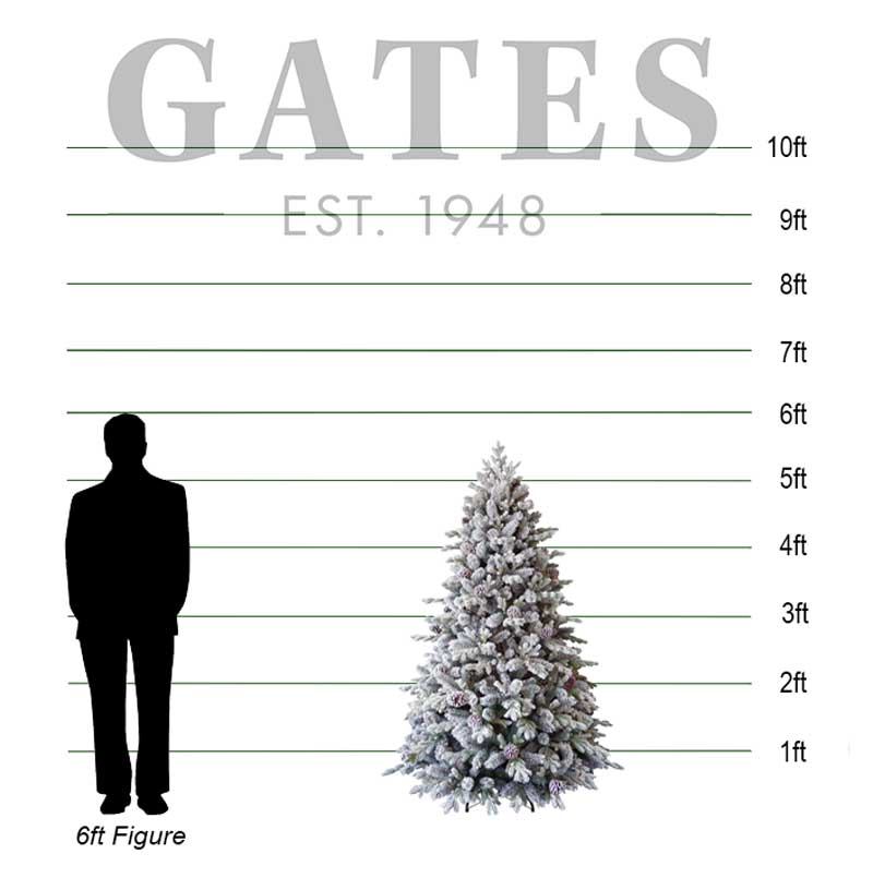 National Tree Snowy Dorchester Pine Artificial Christmas Tree - 5.5ft image 0