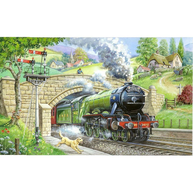 House of Puzzles Train Spotting Big 250 Piece Jigsaw Puzzle image 0
