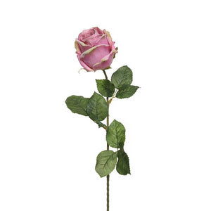 Everlands Velvet Pink Rose Stem (62cm) image 0