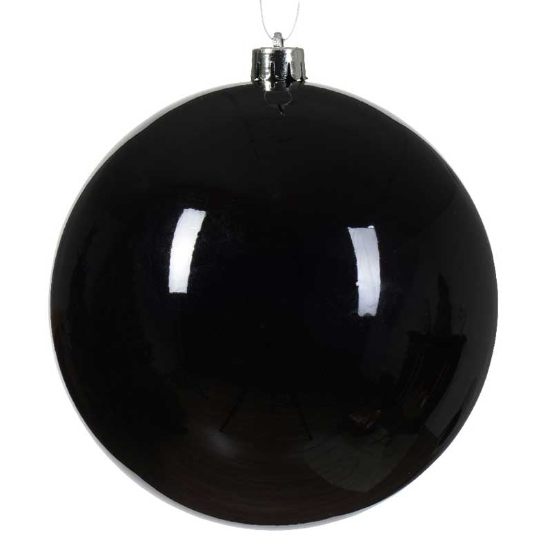 Decoris Large Shatterproof Bauble in Black image 0