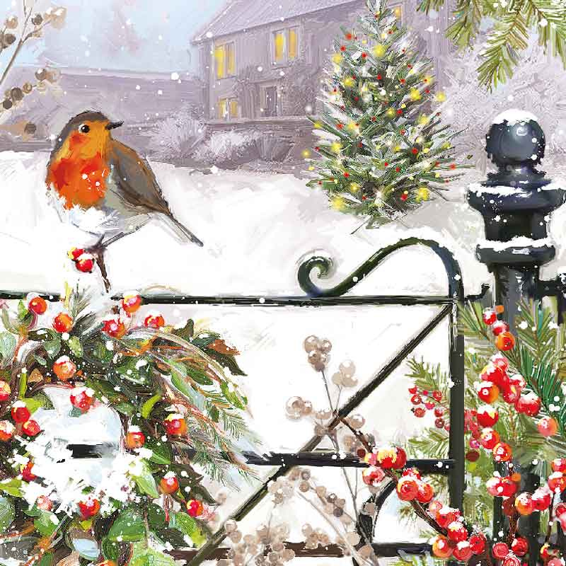 Ling Design Charity Christmas Cards - Christmas Robin (Pack of 6) image 0