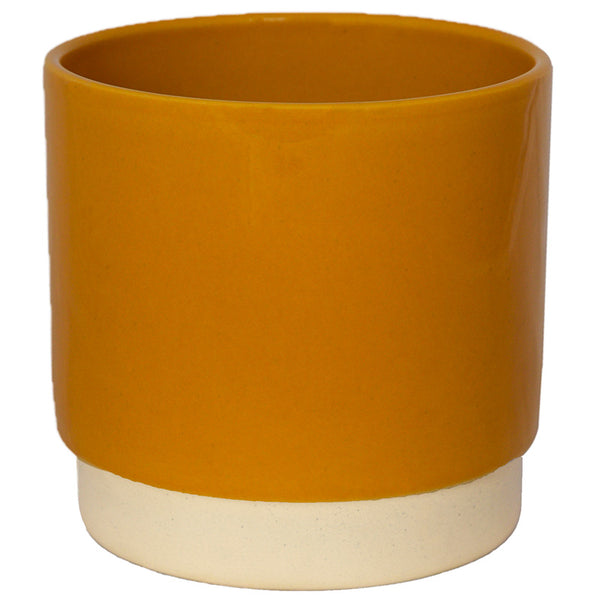 Ivyline Enos Indoor Plant Pot Range - Mustard, 13cm image