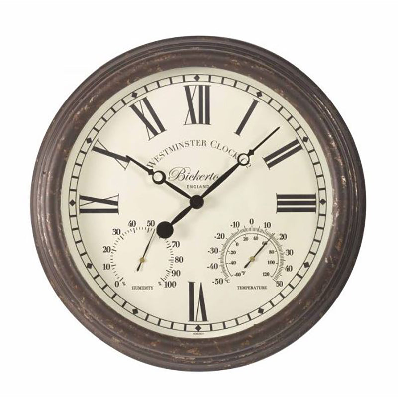 Bickerton Wall Clock & Thermometer 15-Inch image 0