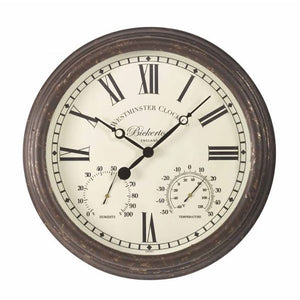Bickerton Wall Clock & Thermometer 15-Inch image 1