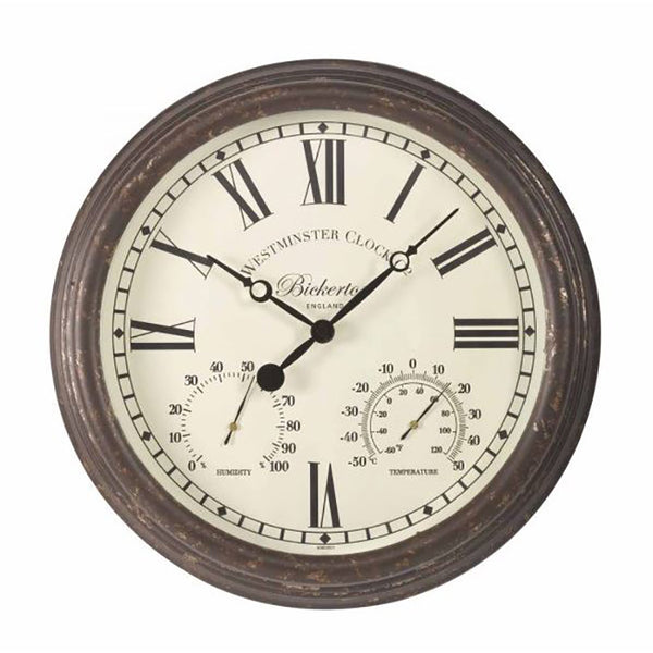 Bickerton Wall Clock & Thermometer 15-Inch image 1