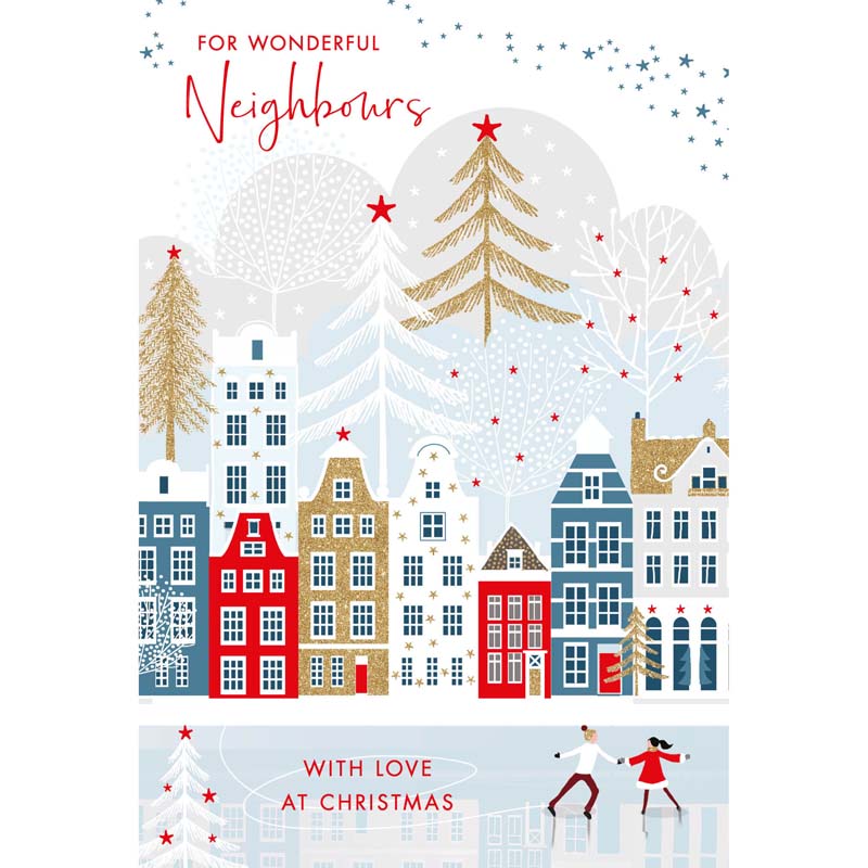 Nigel Quiney City Skating Christmas Card image 0