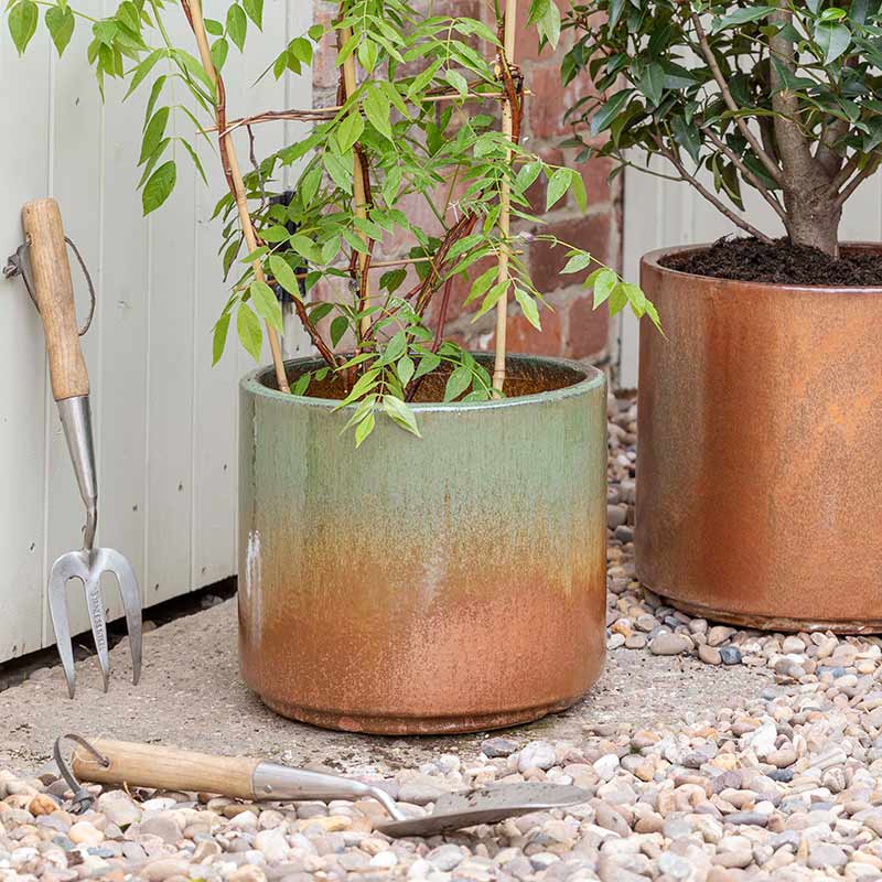 Ivyline Outdoor Hazelton Forest Copper Planter image 0