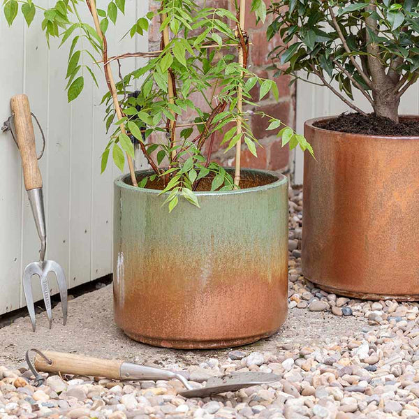 Ivyline Outdoor Hazelton Forest Copper Planter image 1