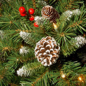 National Tree Frosted Berry Christmas Garland with LED Lights image 2