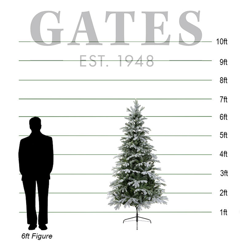 Everlands Frosted Green Sunndal Fir Artificial Christmas Tree - 7ft / 2.1m image 0