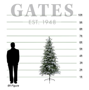 Everlands Frosted Green Sunndal Fir Artificial Christmas Tree - 7ft / 2.1m image 1
