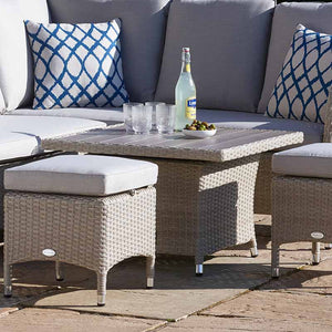Bramblecrest Tetbury Mini Corner Sofa Set in Nutmeg with Dual Height Table &amp; 2 Stools image 3