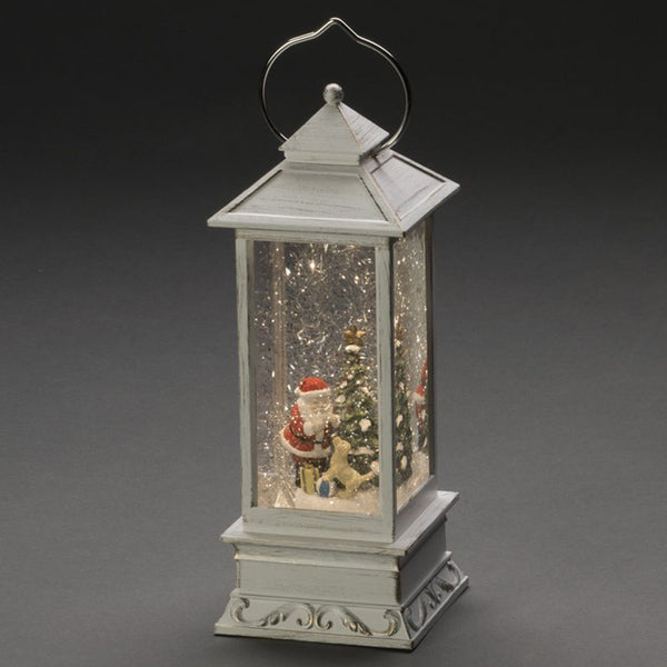 Konstsmide LED White Water Lantern with Santa Claus and Dog image 2