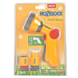 Hozelock Multi Spray Soft Touch Gun & Fittings Set image 1
