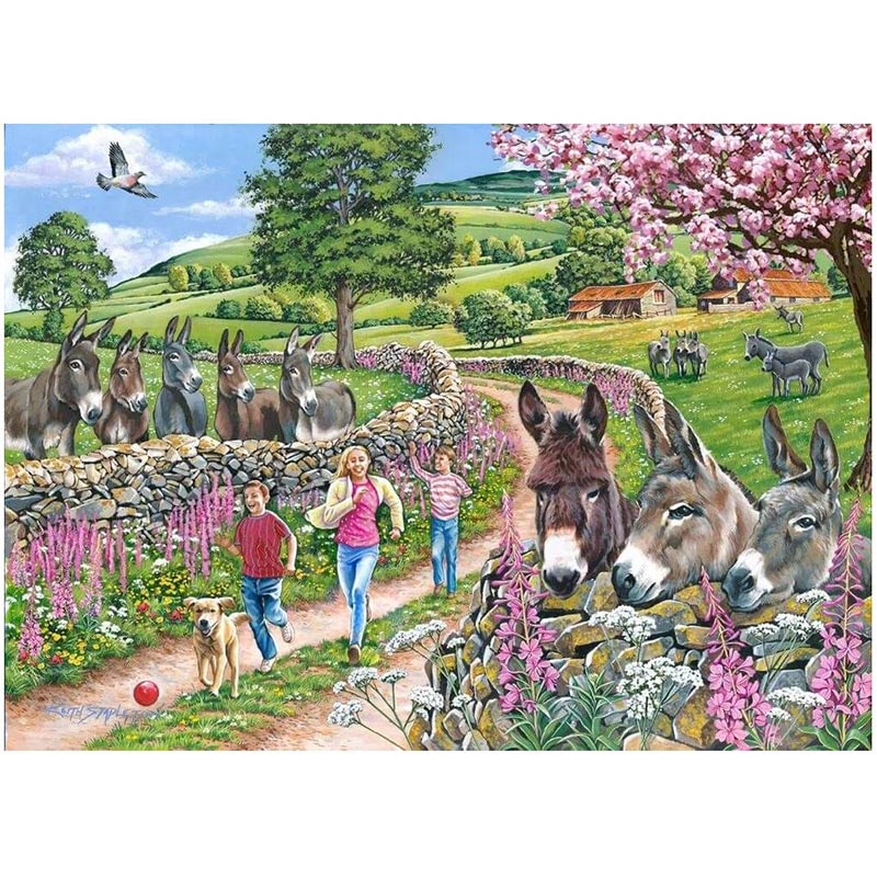 House of Puzzles Mindy, Muffin & Mo Big 500 Piece Jigsaw Puzzle image 0
