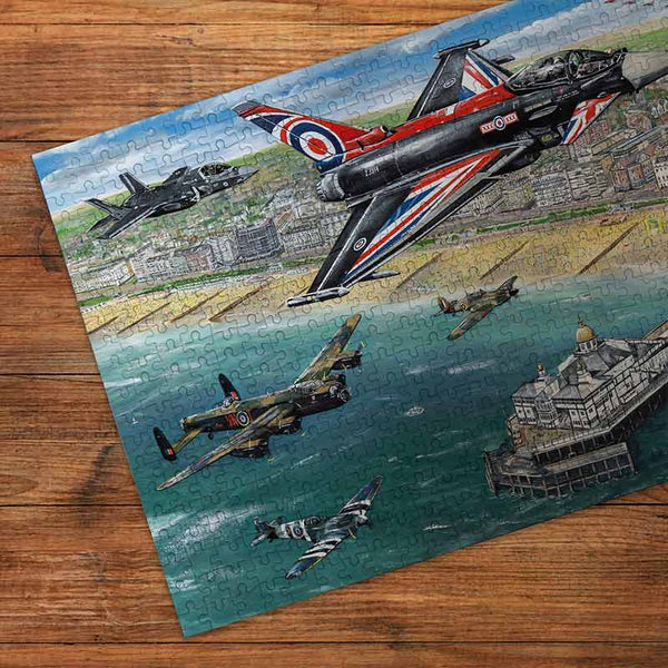 Gibsons Airshow Over Eastbourne 500 Piece Jigsaw Puzzle image 2