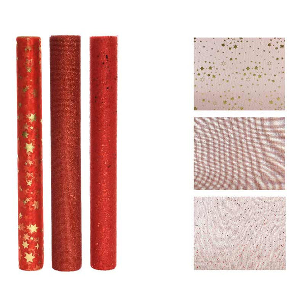 Decoris Red Fabric Roll (Assorted Designs) image 0