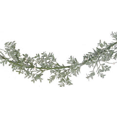 Gisela Graham Glitter Leaf Garland with White Berries image 0