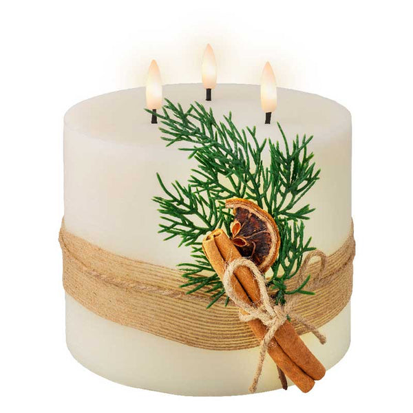 Lumineo Cream Wax LED Candle with Accent image 4