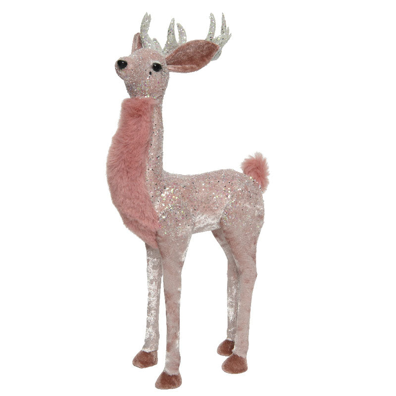 Decoris Blush Pink Plush Deer image 0