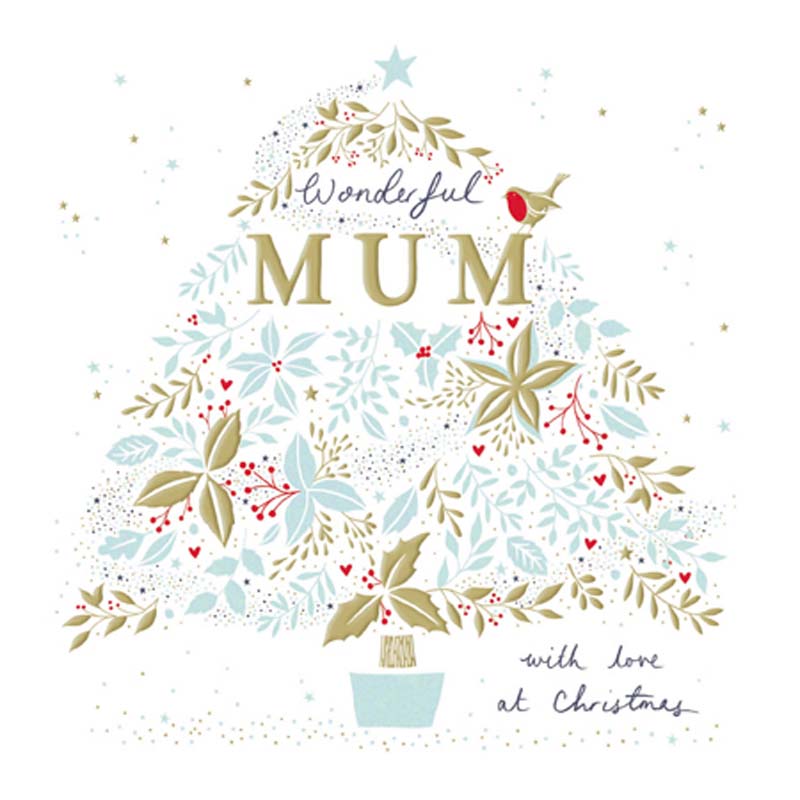 Woodmansterne Christmas Wishes Wonderful Mum Christmas Card image 0