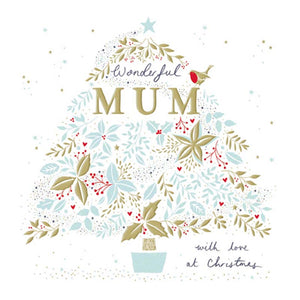 Woodmansterne Christmas Wishes Wonderful Mum Christmas Card image 0