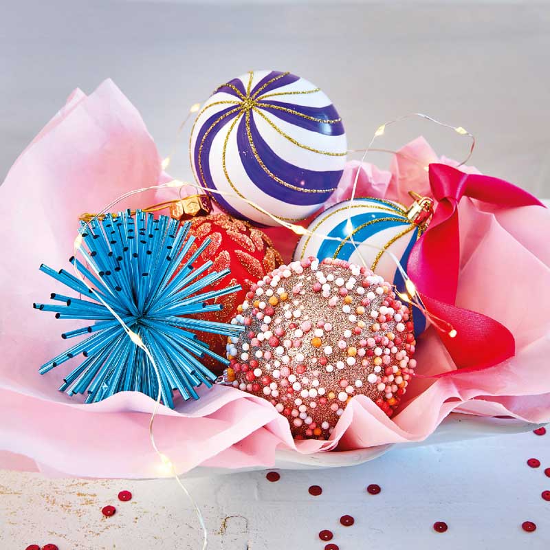 Decoris Foam Bauble with Sprinkles (Assorted Designs) image 0