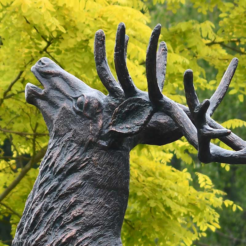 Home & Garden UK Red Deer on Rock Garden Statue image 0