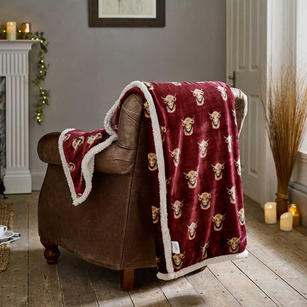 Deyongs Ultra Plush Printed Throw - Highland Cows image 0