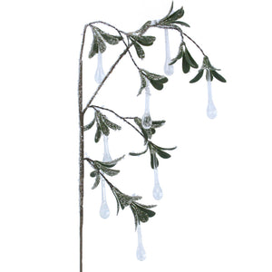 Gisela Graham Acrylic Raindrop & Leaf Branch (56cm) image 0