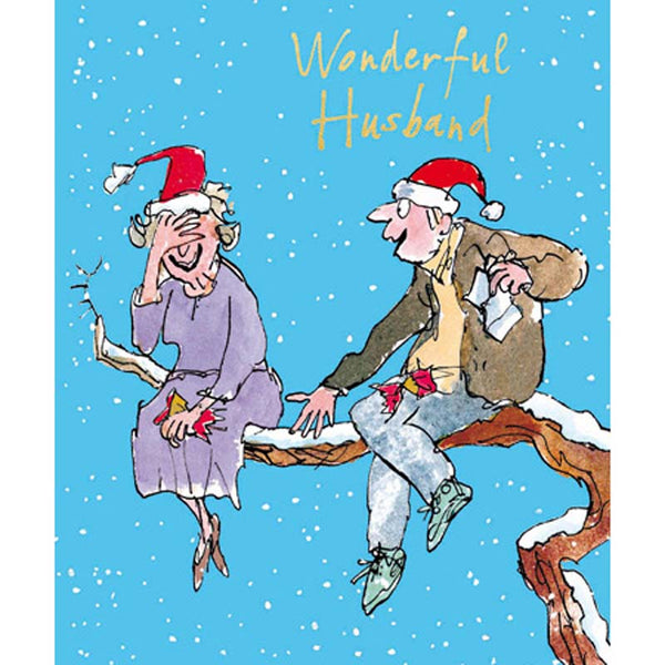 Woodmansterne Wonderful Husband Branch Christmas Card image 0