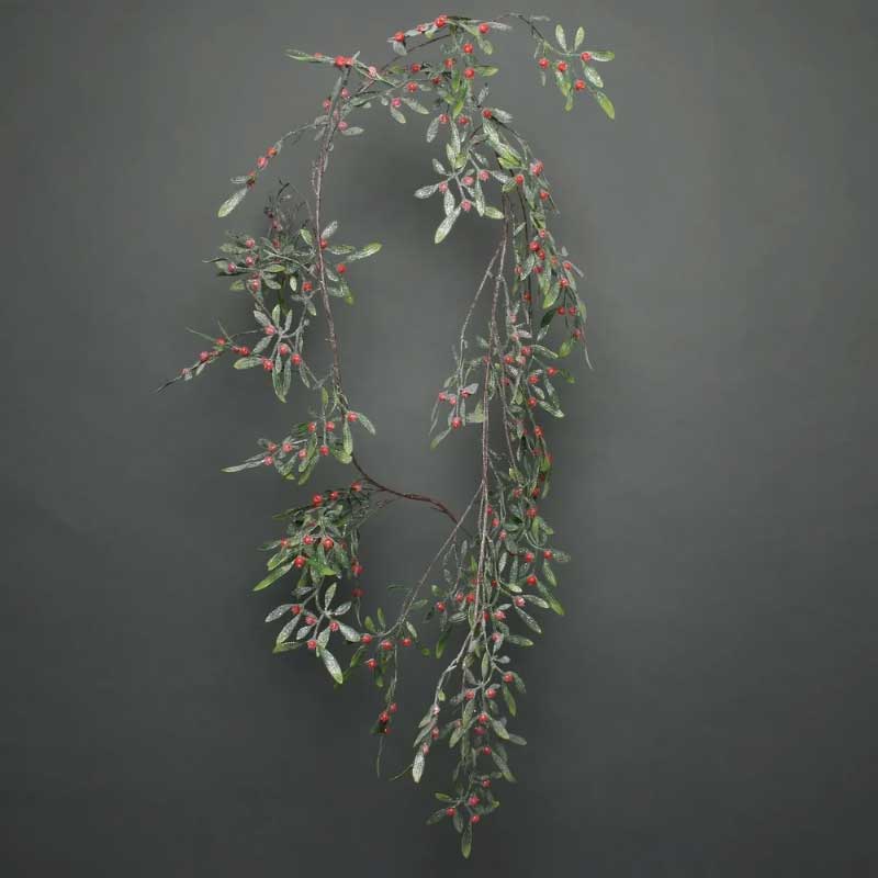 APAC Frosted Red Berry & Mistletoe Garland image 0