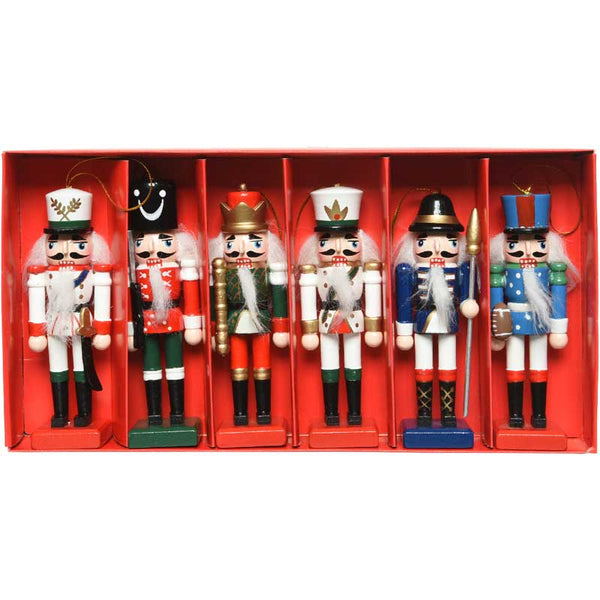 Hanging Wooden Nutcrackers (Set of 6) image 1