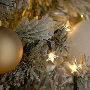 Festive 50 Warm White Star LED String Lights with Timer image 5